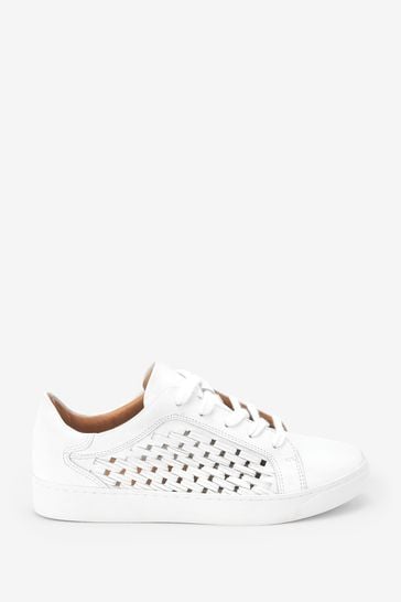 White cheap lace trainers