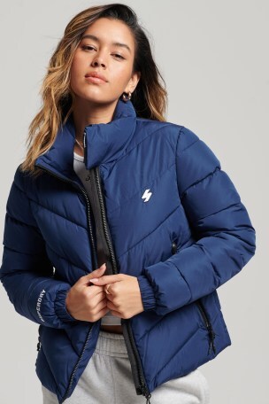 superdry blue jacket womens