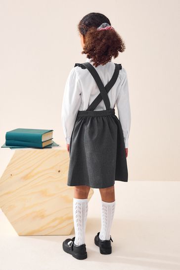 Ruffle strap cheap pinafore dress