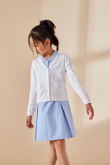 Light grey top school cardigan