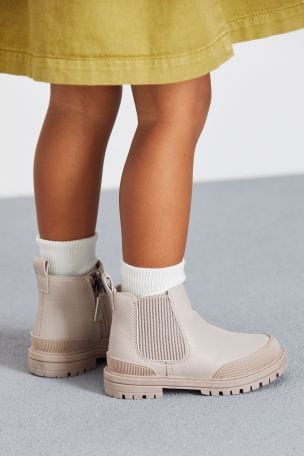 Cream Standard Fit F Chelsea Boots