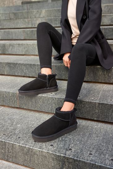 Suede faux fur best sale boots