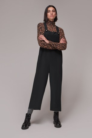 Buy Whistles Black Rita Easy Dungarees 