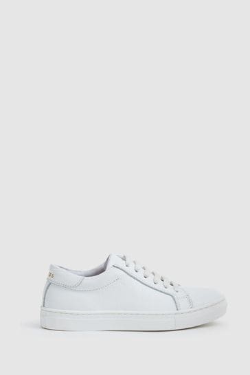 Buy Reiss Luca Junior Tumbled Leather Trainers from the Laura