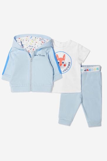 Baby Boys Tracksuit And T-Shirt Set in Blue