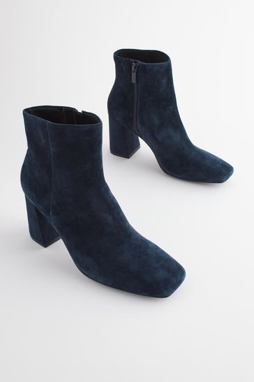 Navy velvet hotsell ankle boots