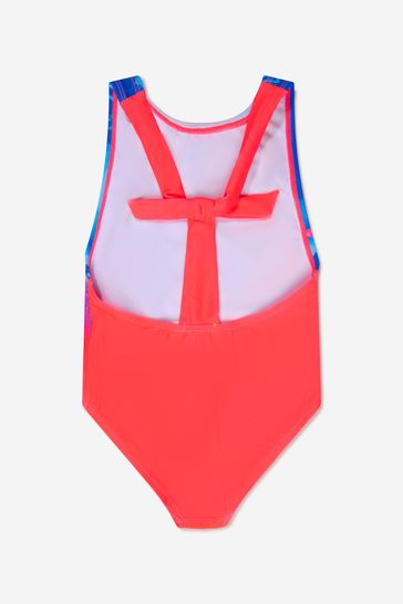 Girls Under The Sea Print Swimsuit in Coral