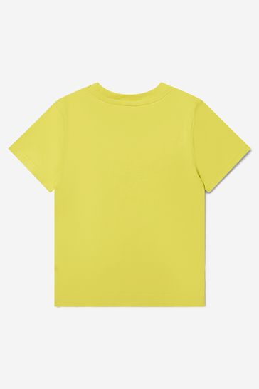 Boys Organic Cotton Logo T-Shirt in Lime