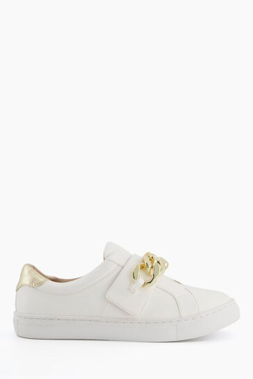 dune ladies white trainers