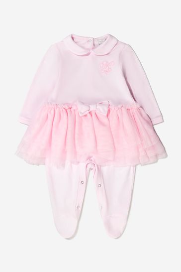 Baby Girls Cotton Little Princess Babygrow in Pink