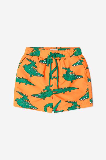 Boys Crocodile Print Swim Shorts