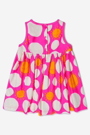 베이비 걸스 코튼 스팟 드레스 핑크