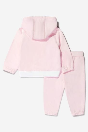 Baby Girls Organic Cotton Tracksuit Gift Set in Pink