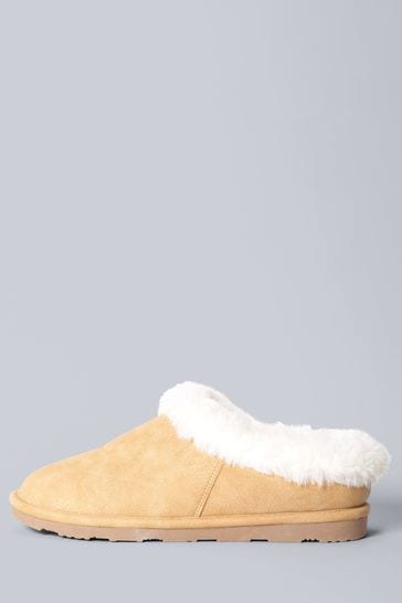 Buy Animal Yellow Sherpa Lined Slippers from Next Austria