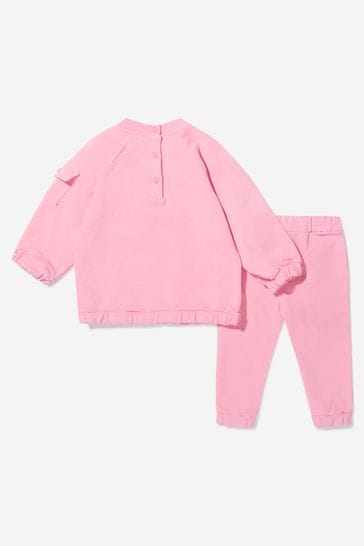Baby Girls Logo Tracksuit in Pink