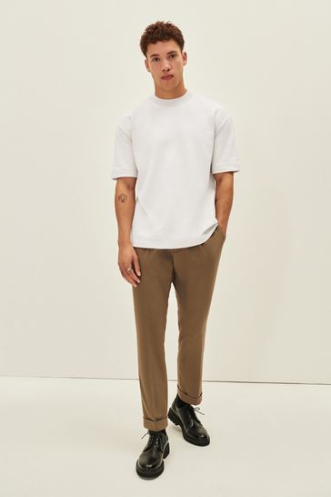 White Relaxed Fit Relaxed Fit Smart Soft Touch Heavyweight T Shirt