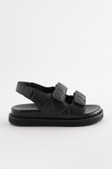 Buy Leather Quilted Two Strap Sandals from Next