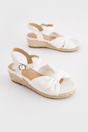 White low wedge sandals uk deals