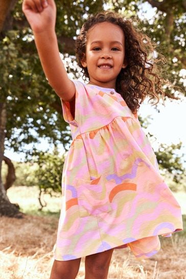 Rainbow 100 Cotton Short Sleeve Jersey Dress 3mths 7yrs