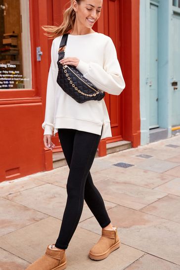 Black Quited Bum Bag