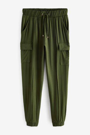 Olive green cargo joggers womens hot sale