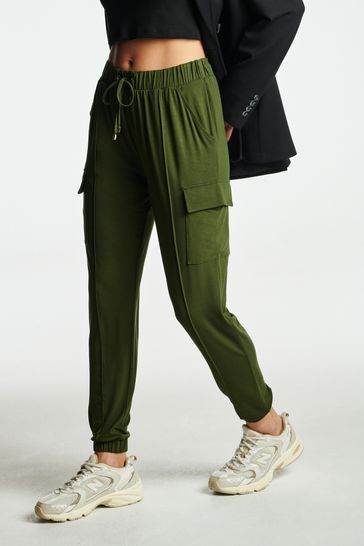 Khaki drawstring cargo cheap joggers