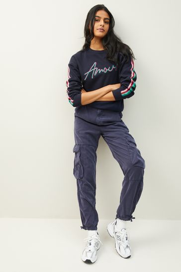Buy Amour Rainbow Detail Graphic Sweatshirt from Next