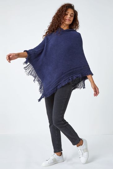 Fine knit shop poncho uk