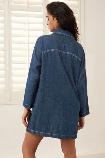 Denim pullover dress online