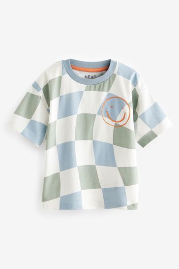 Blue/Green All-Over Print Short Sleeve T-Shirt (3mths-7yrs)