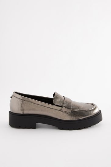 Pewter Grey Extra Wide Fit Forever Comfort Chunky Loafers