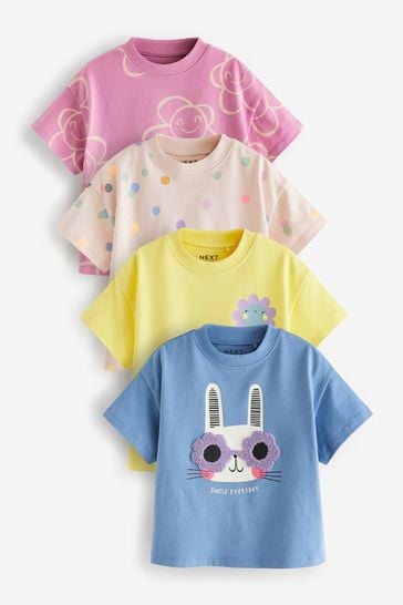 Blue Bunny Character Short Sleeve T-Shirts 4 Pack (3mths-7yrs)