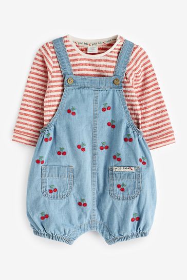 Baby girl denim short store dungarees