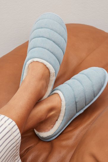 Quilted hot sale mule slippers