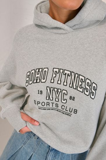 Longline sports hoodie shop
