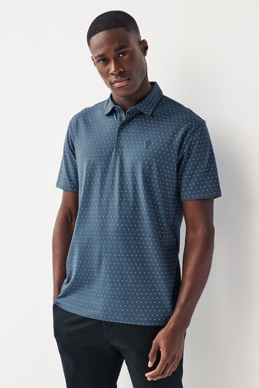 Buy Short Sleeve Polka Dot Polo Shirt from Next