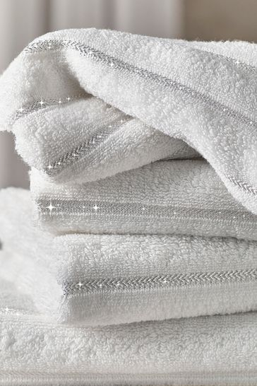 Buy Sparkle Rib Towel from Next