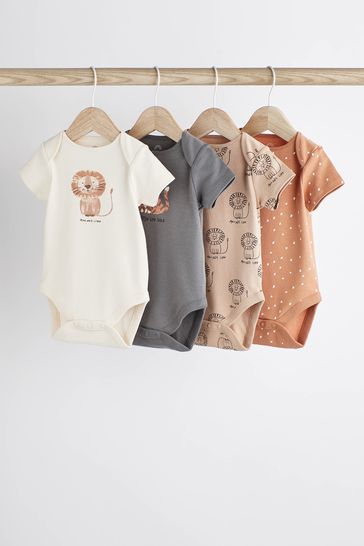Buy Baby Short Sleeve Bodysuit 4 Pack from Next
