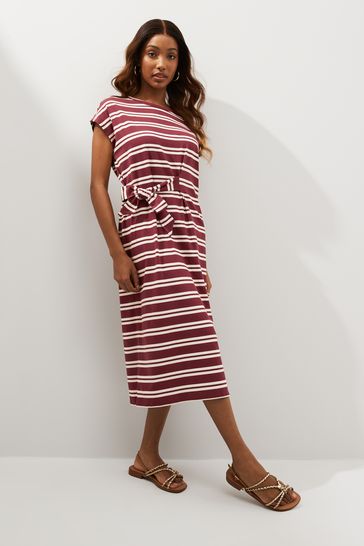 Dress with stripe down the side cheap