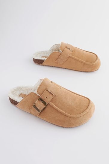 Suede mule deals slippers mens