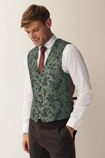 Mens floral discount waistcoat uk