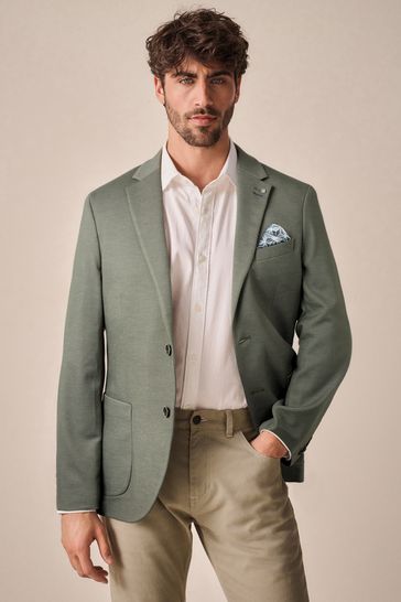 Grey Slim Fit Motionflex Stretch Jersey Blazer