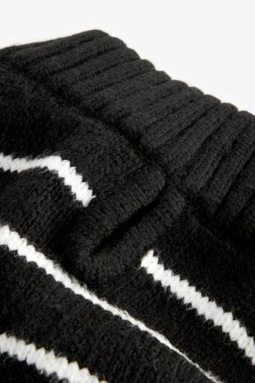 Black and White Stripe Dog Jumper