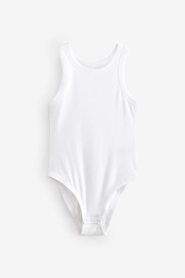 Buy Cotton Rib High Neck Bodysuits 2 Pack from Next