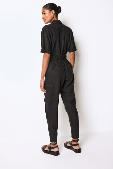 Linen blend overalls online