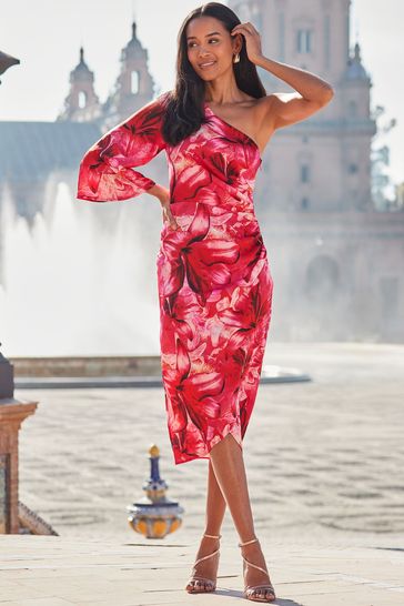 Buy Sosandar Wrap Skirt One Shoulder Midi Skirt from the Laura