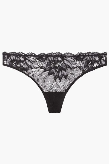 Buy Calvin Klein Black Floral Lace Thong from the Next UK online shop