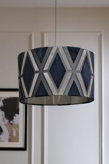 Navy chandelier shades discount