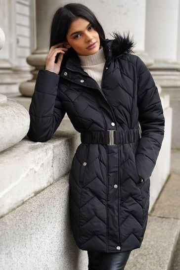 Long Line Betled Coat From The Next Uk, Wallis Long Winter Coats For Extreme Cold