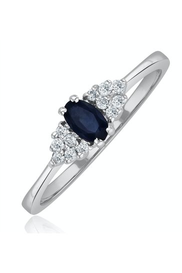 Diamond store sapphire hot sale ring